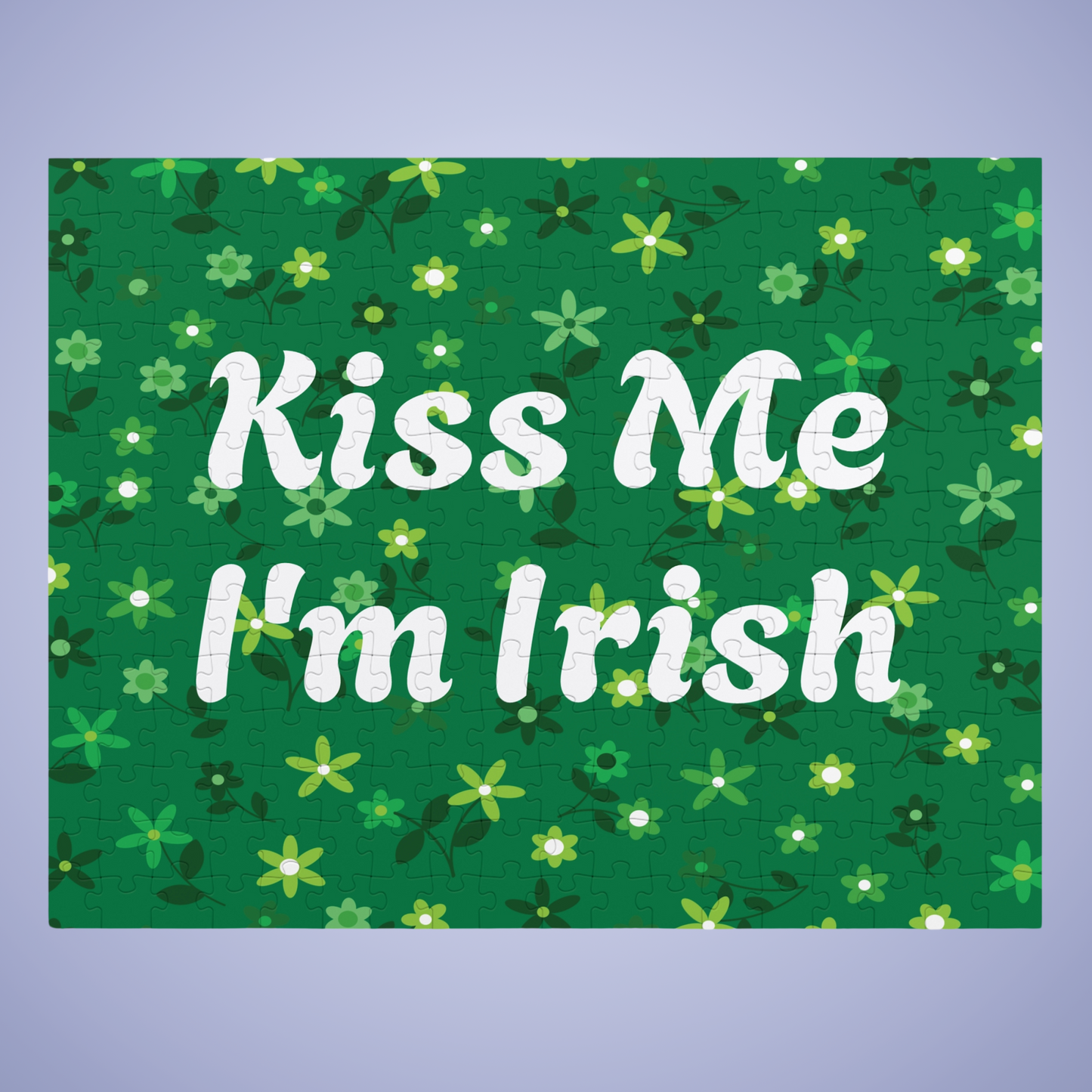 St. Patrick's Day Jigsaw Puzzle with Tin - 'Kiss Me I'm Irish' Design