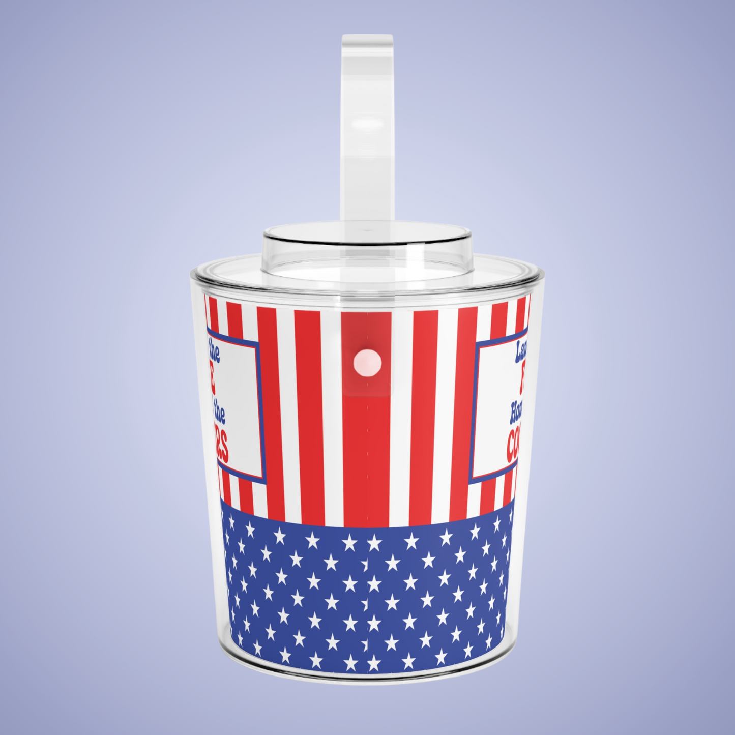 Land of the Free Personalized Patriotic July 4th Home Decor Ice Bucket USA Flag