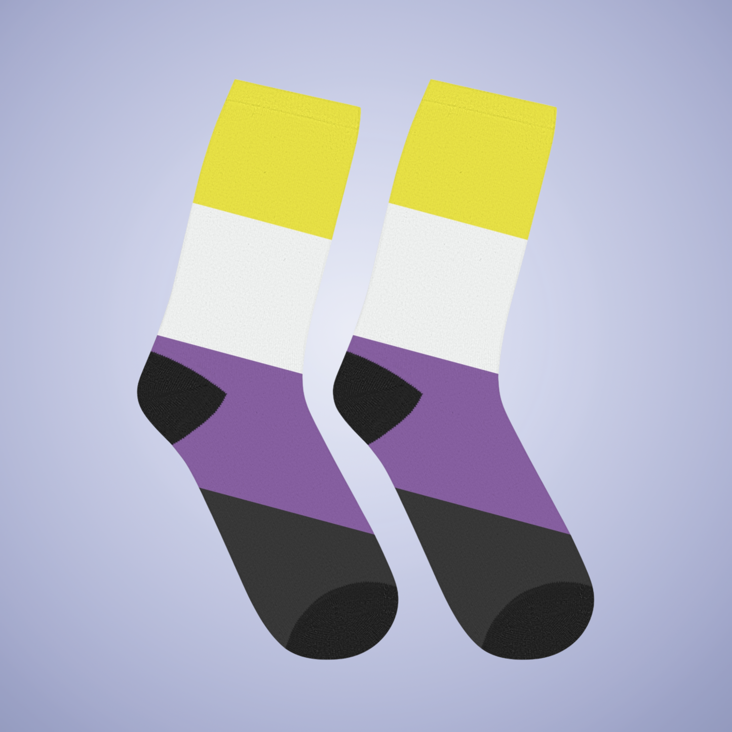 Non Binary Mid Length Socks Pride Month LGBTQ Event Gift Apparel
