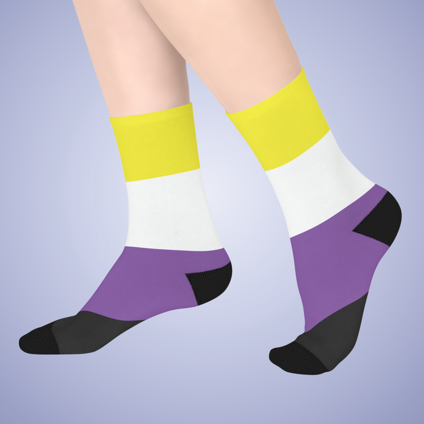 Non Binary Mid Length Socks Pride Month LGBTQ Event Gift Apparel