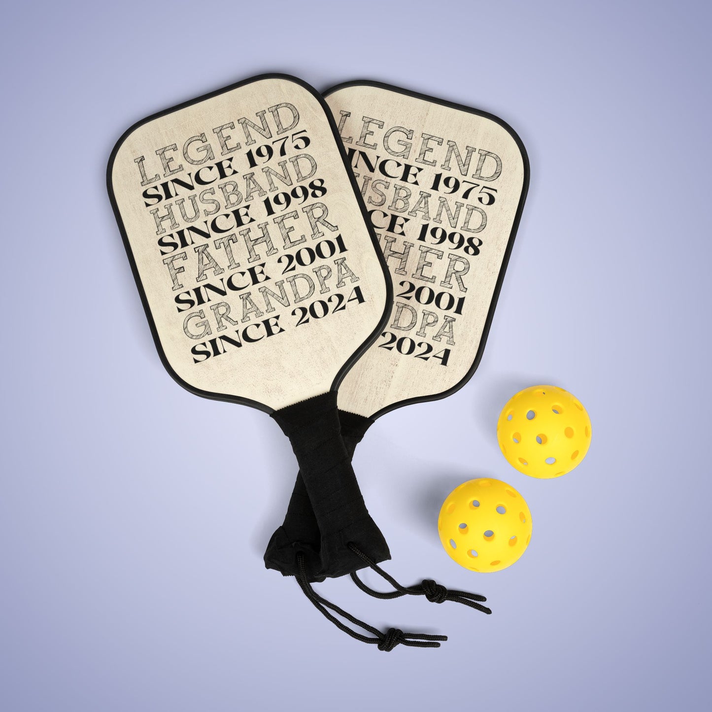 Legend Personalized Pickleball Paddles Set Fathers Day Gift