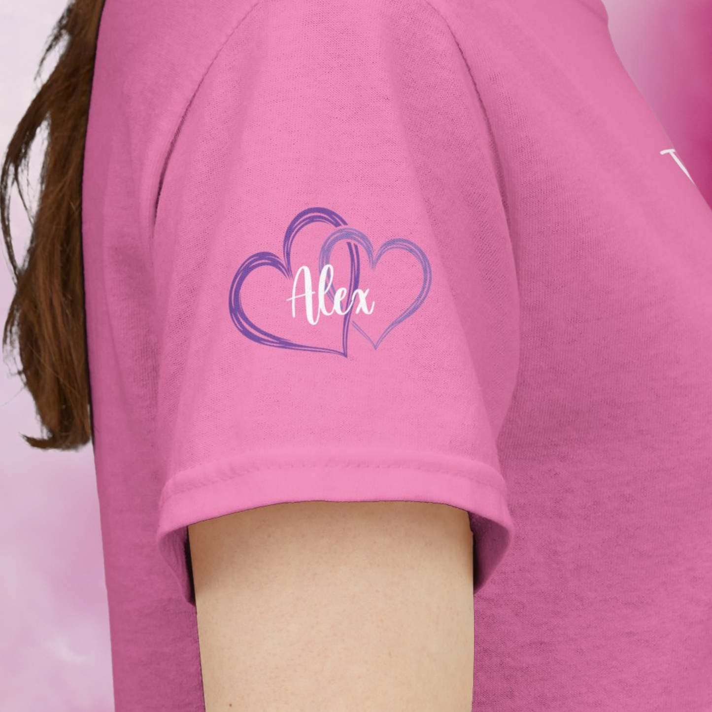 This Mother Wears Her Heart on Her Sleeve White Personalized Mothers Day Gift T Shirt