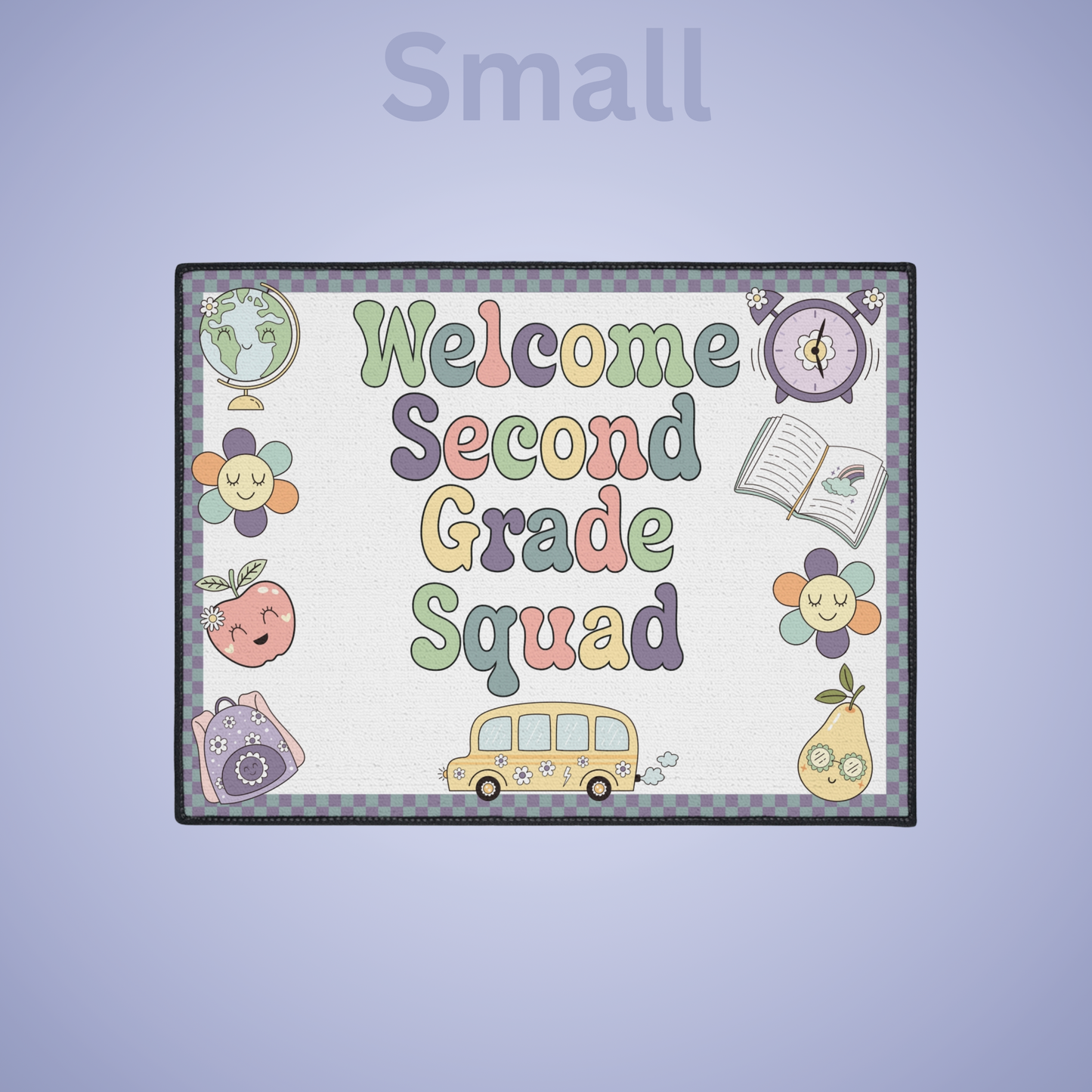 Welcome Second Grade Squad Floor Door Mat Fun Classroom Set Up Entrance Rug