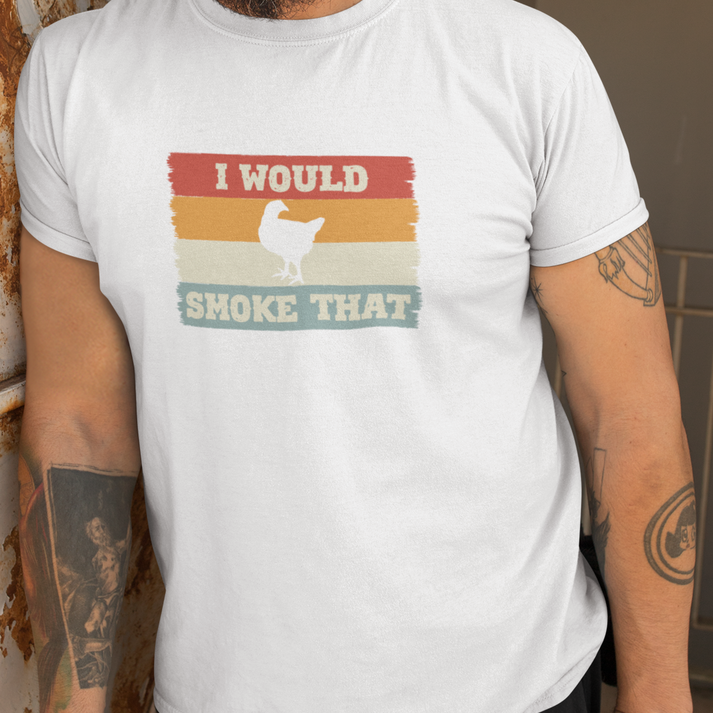 I Would Smoke That Chicken Meat Smoker Comfort Colors Mens T Shirt Fathers Day Gift