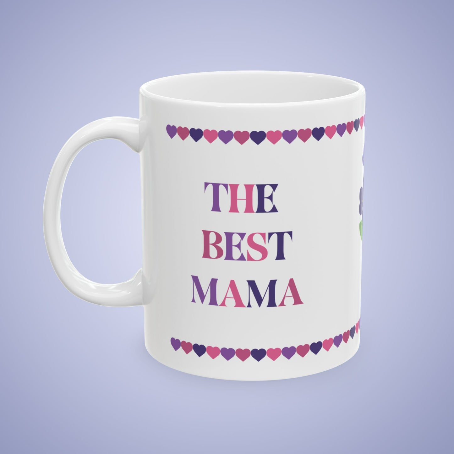 Best Mama Mothers Day February Birth Flower Ceramic Gift Mug