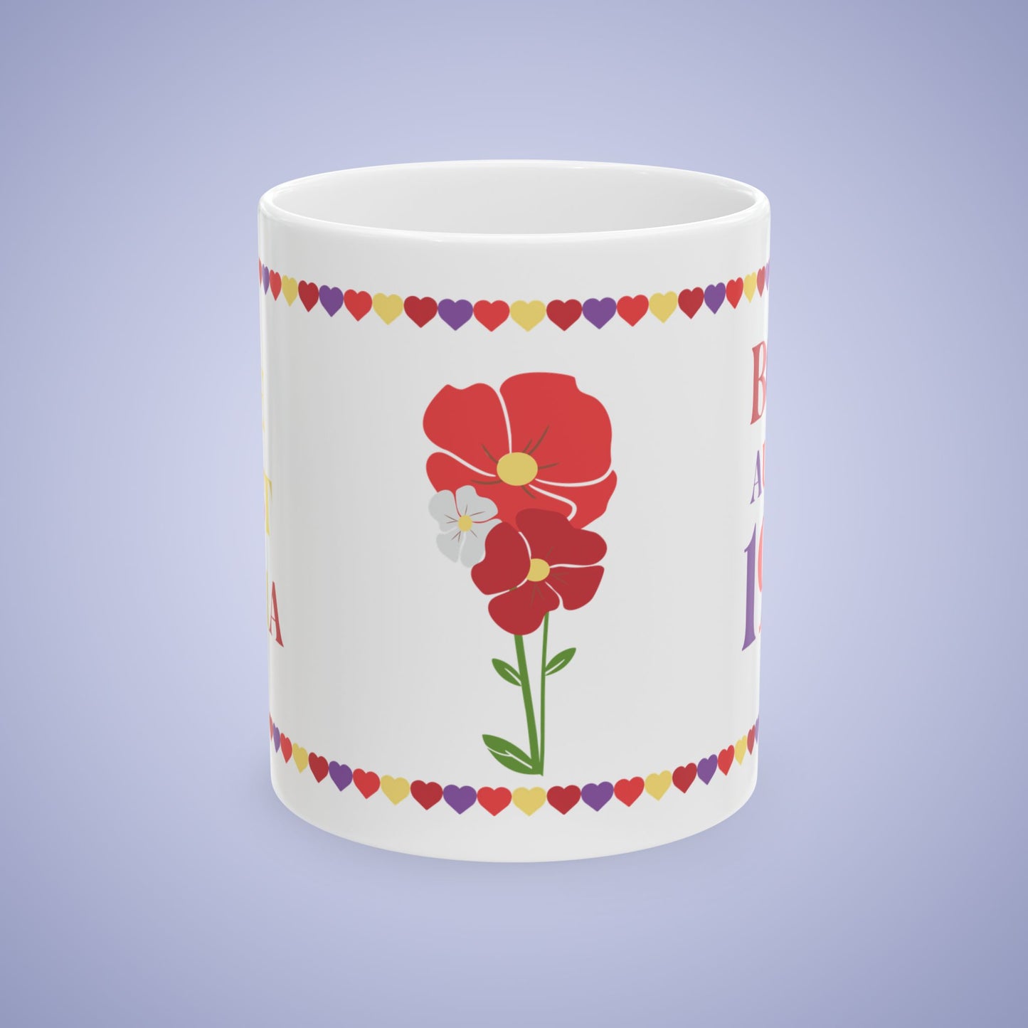 Best Mama Mothers Day August Birth Flower Ceramic Gift Mug