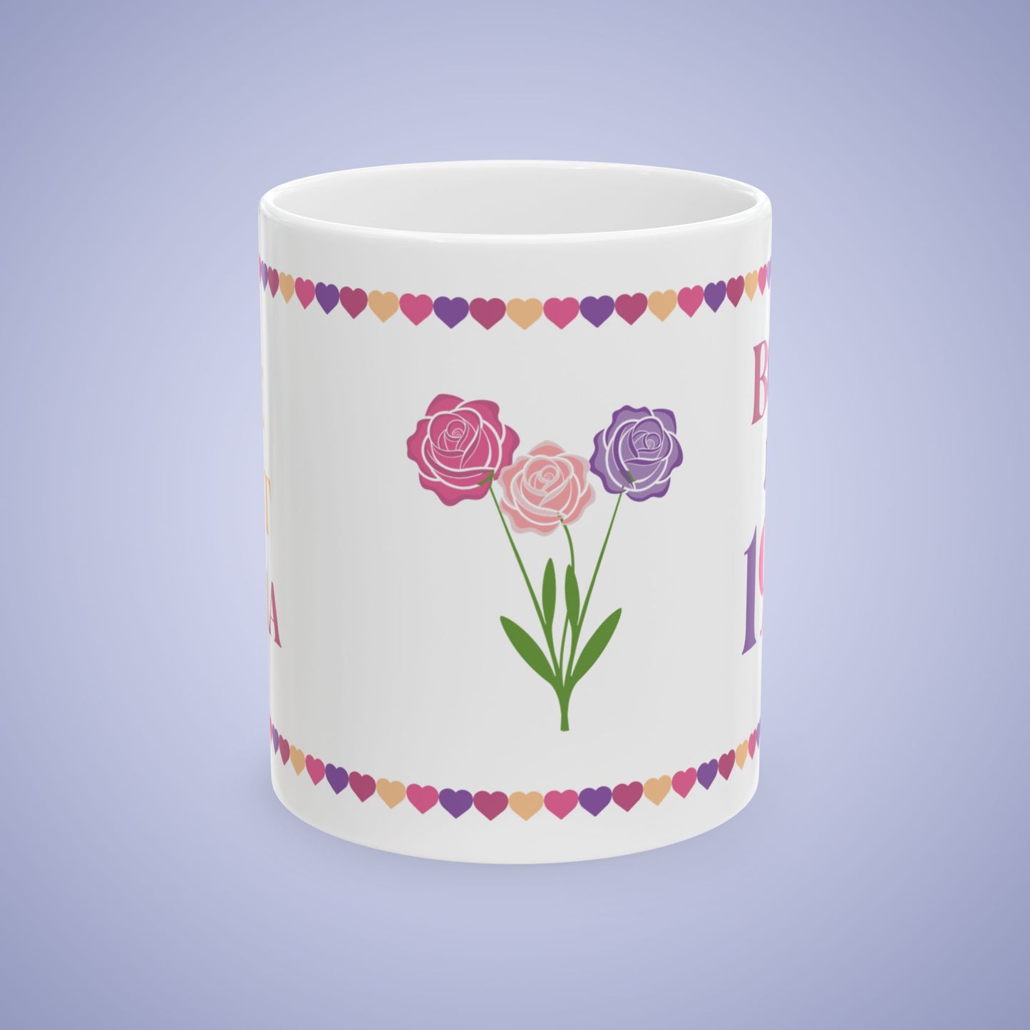 Best Mama Mothers Day June Birth Flower Ceramic Gift Mug