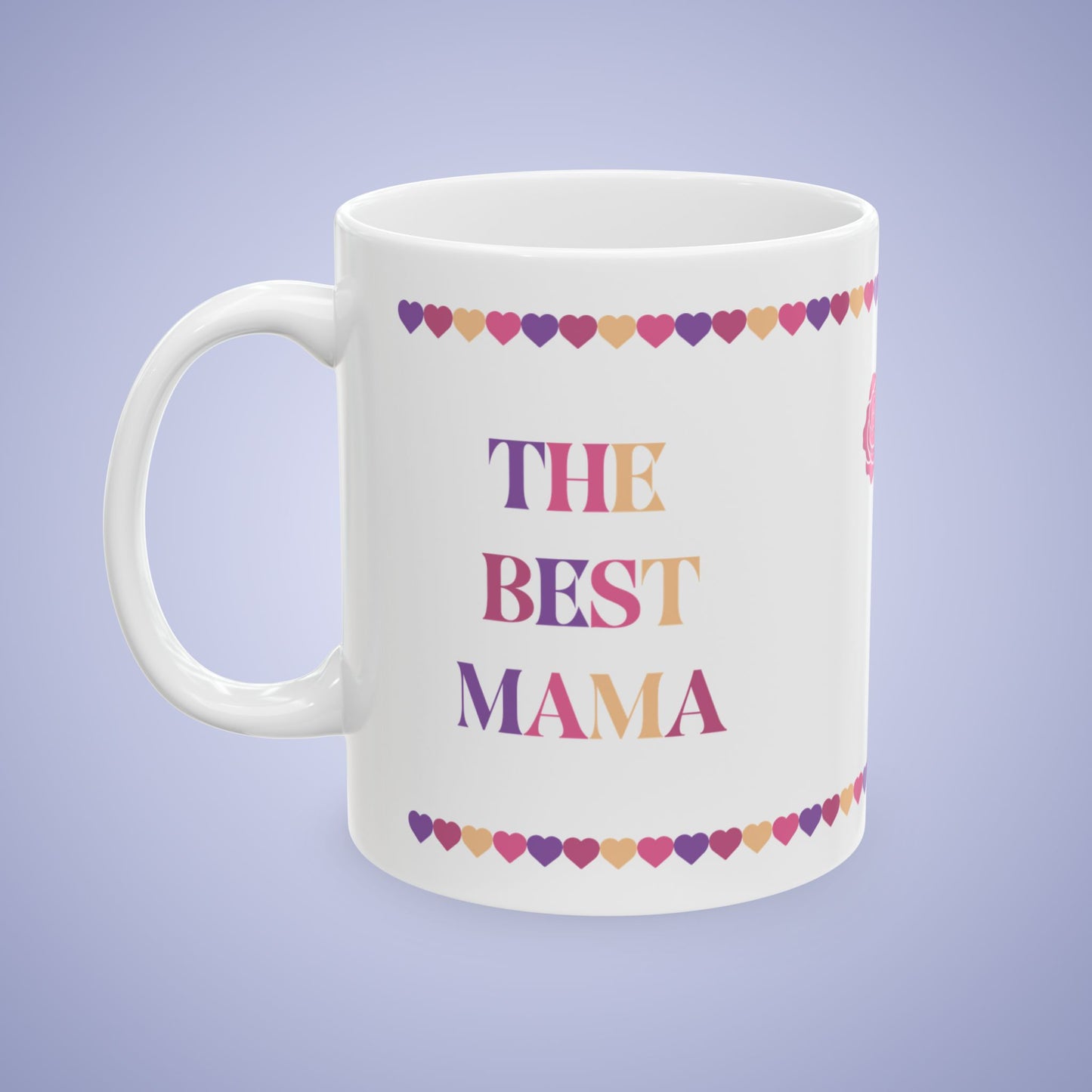Best Mama Mothers Day June Birth Flower Ceramic Gift Mug
