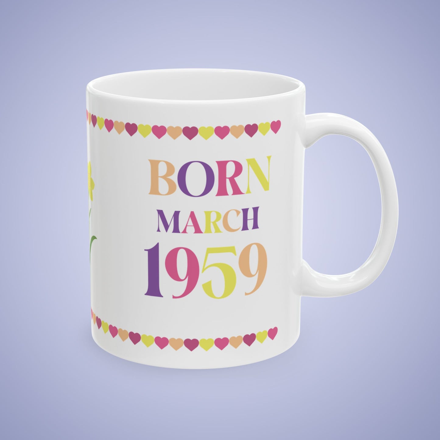 Best Mama Mothers Day March Birth Flower Ceramic Gift Mug