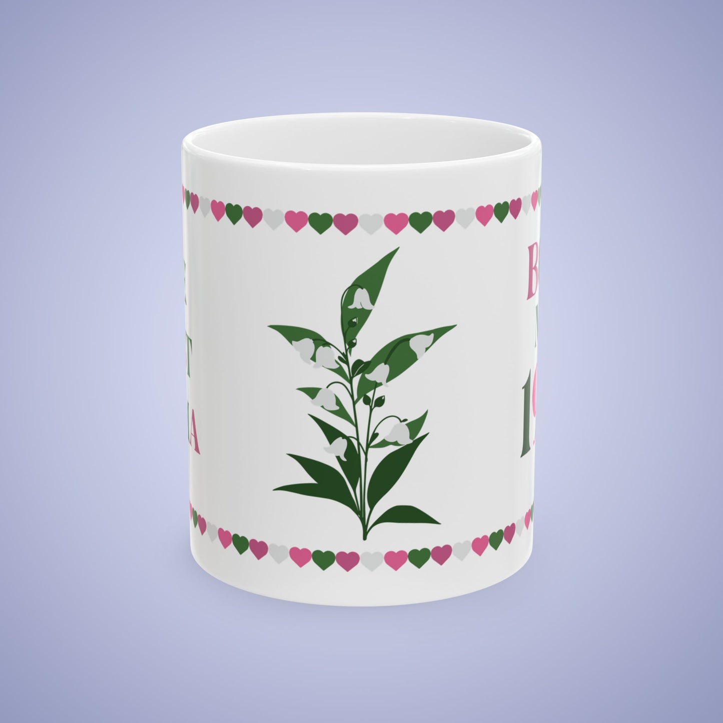 Best Mama Mothers Day May Birth Flower Ceramic Gift Mug