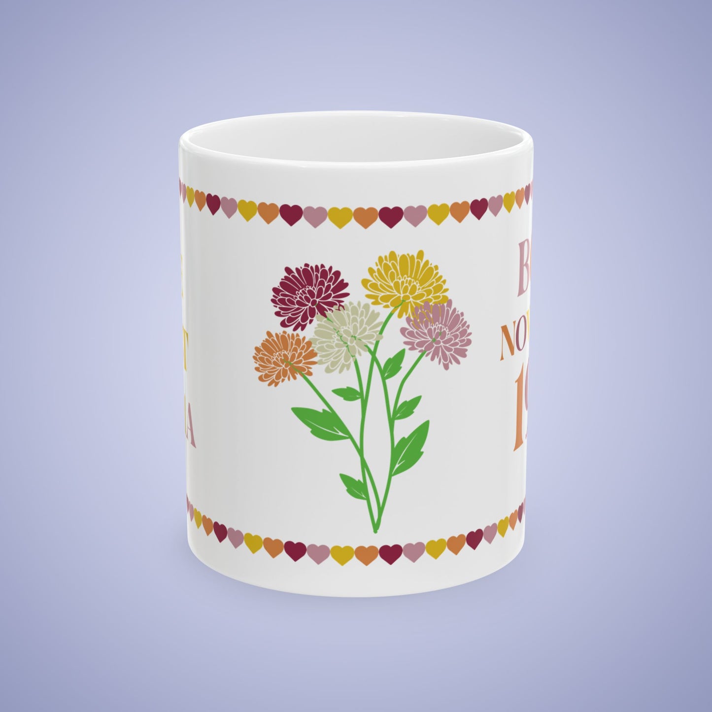 Best Mama Mothers Day November Birth Flower Ceramic Gift Mug