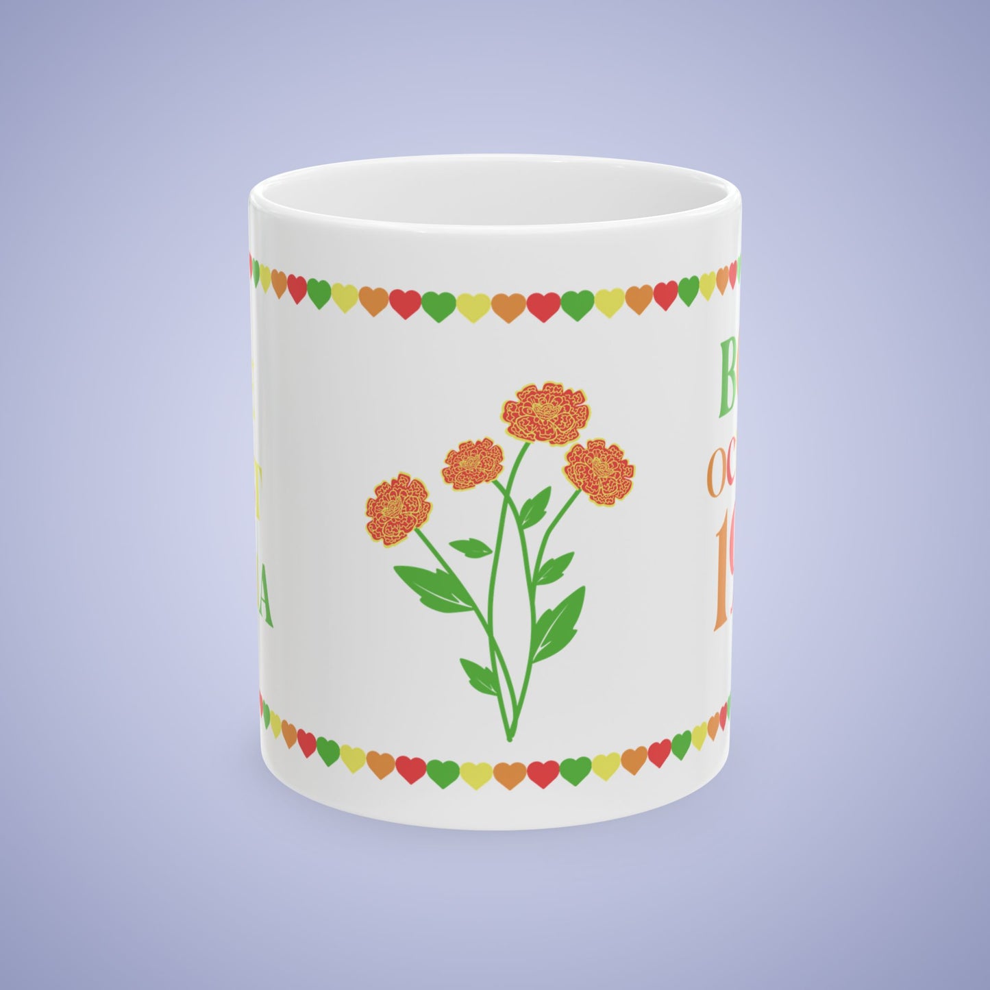 Best Mama Mothers Day October Birth Flower Ceramic Gift Mug