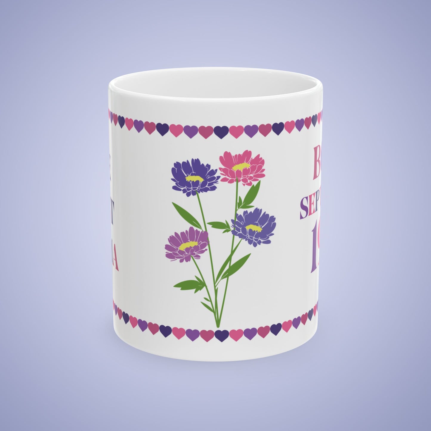 Best Mama Mothers Day September Birth Flower Ceramic Gift Mug