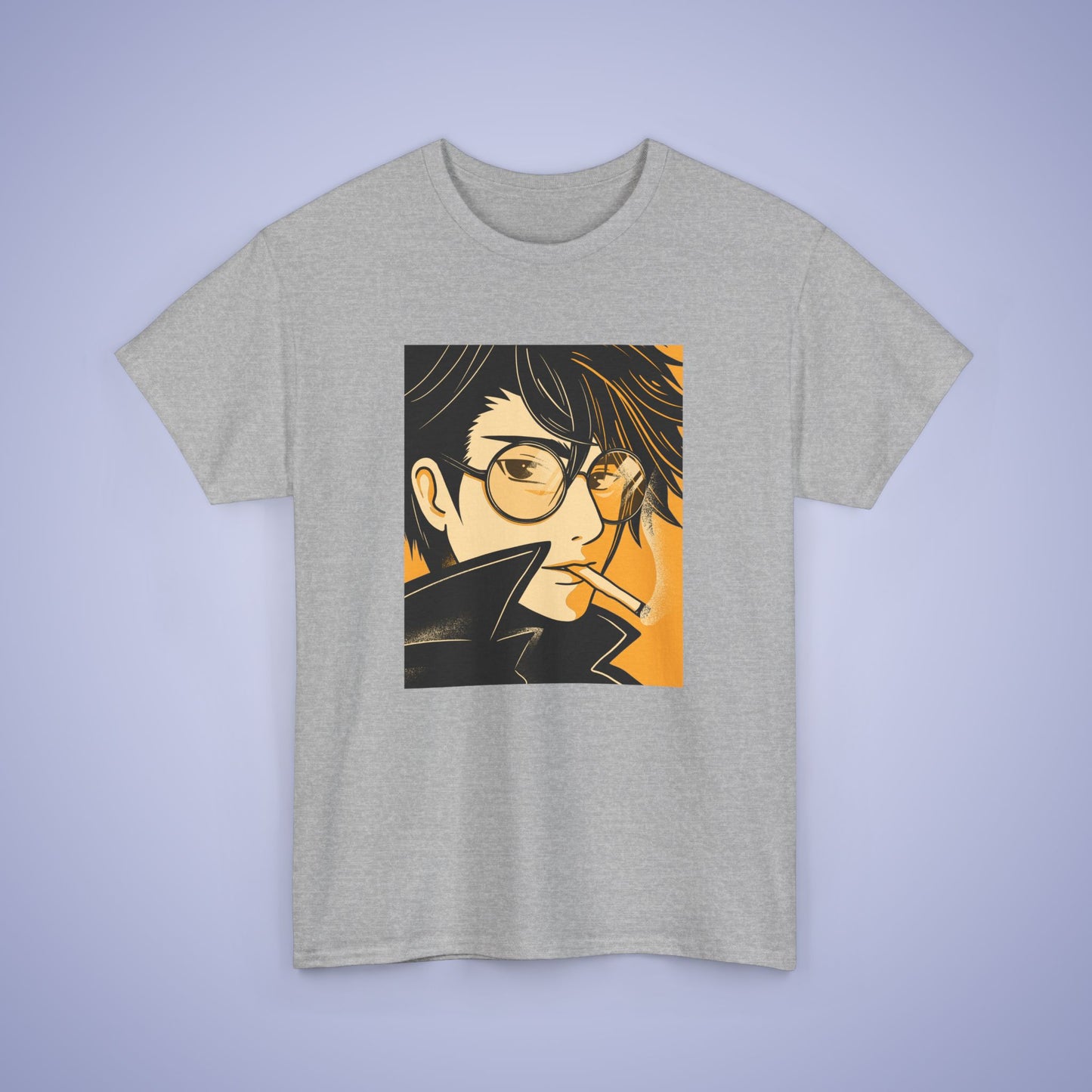 Smoking Hot Anime T Shirt Grey