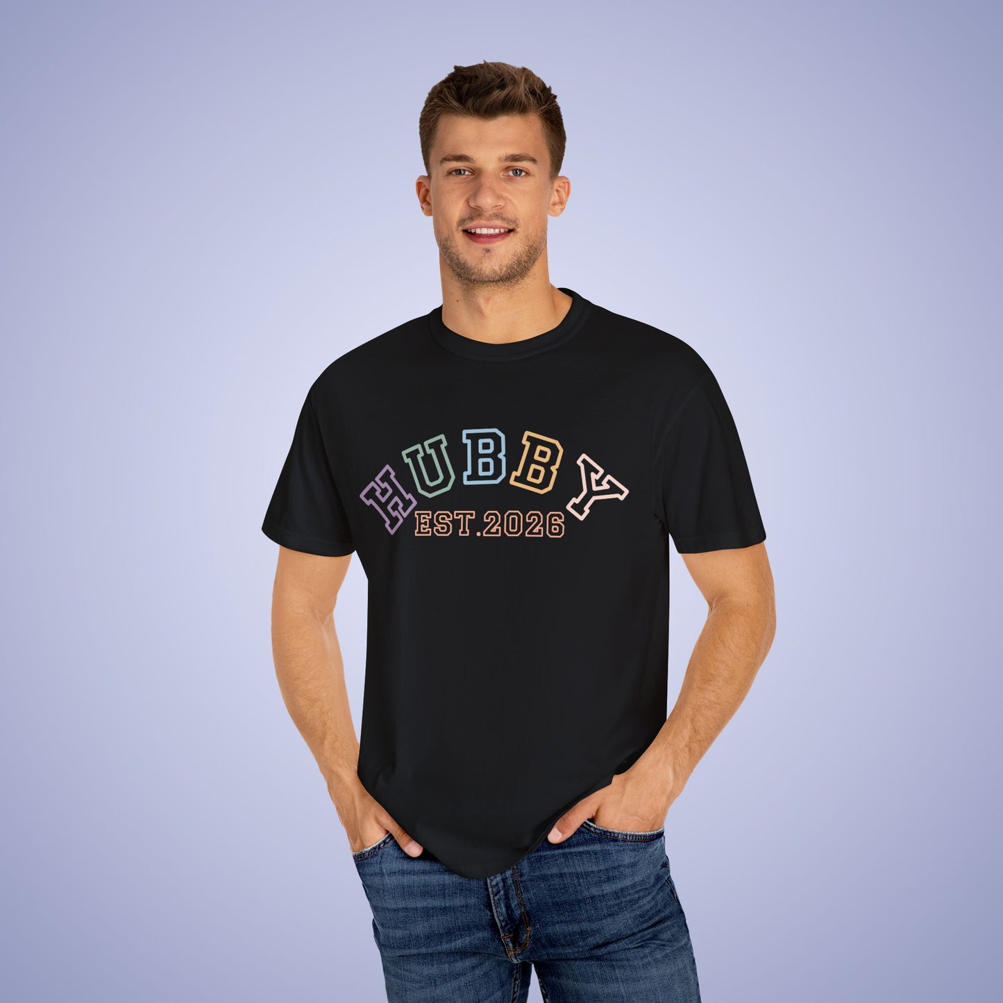 Hubby Est 2026 Newlywed Comfort T Shirt