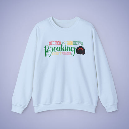 Breaking Every Chain Juneteenth Unisex Crewneck Oversized Sweatshirt