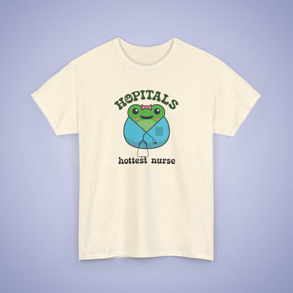 Hopitals Hottest Nurse Gift Graphic Tee Frog Lover Funny Unisex T Shirt