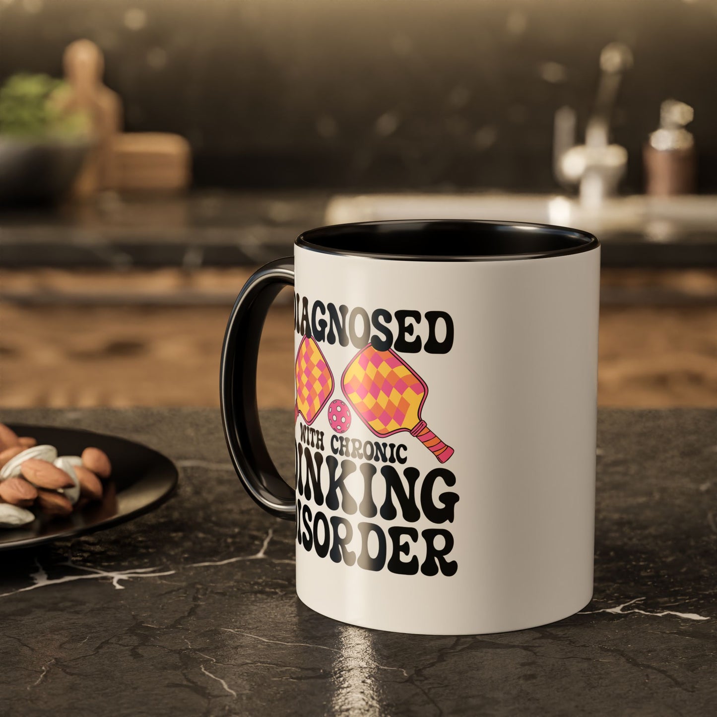 Diagnosed with a Chronic Dinking Disorder Pickleball Mug | Funny Drinking Game Gift