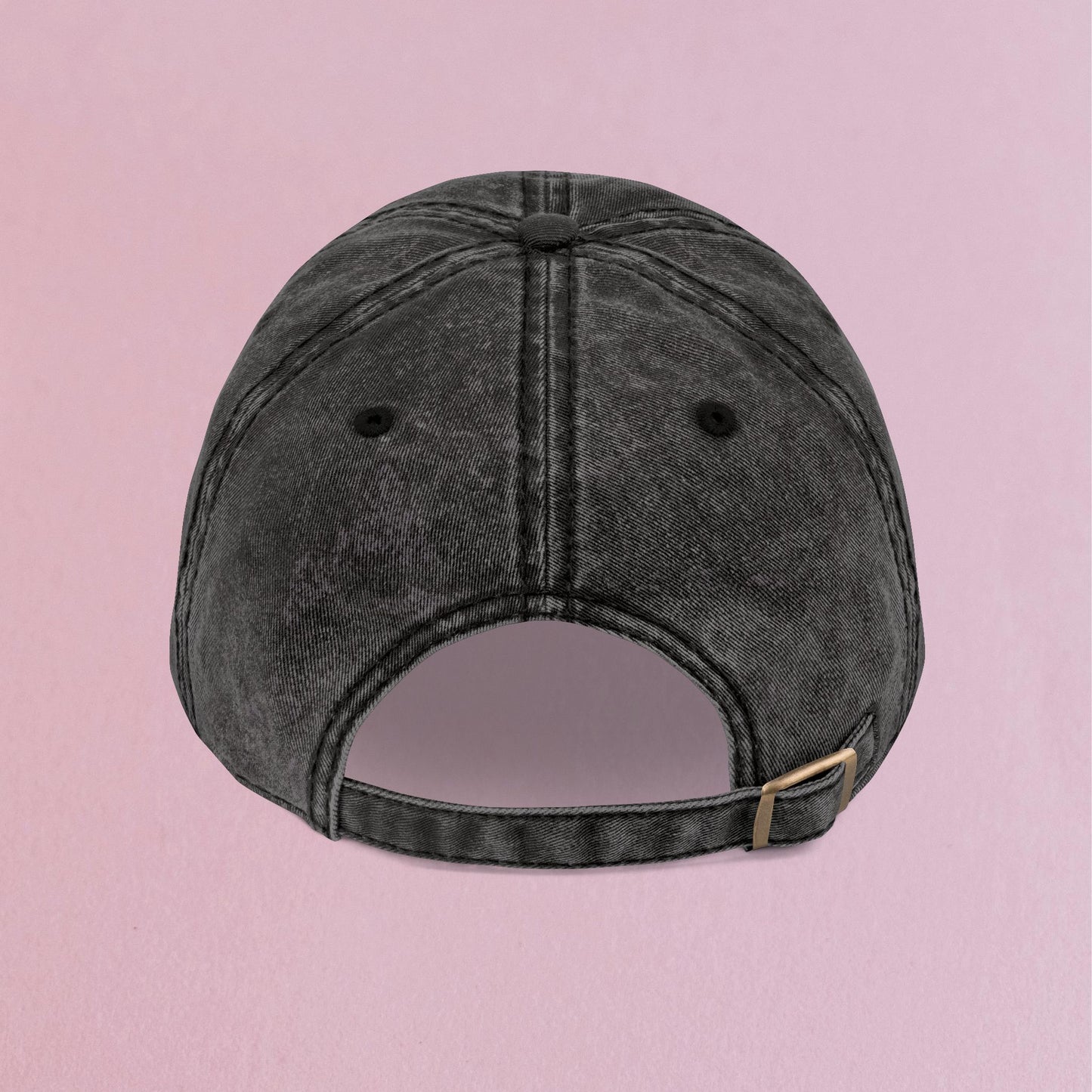 Support Squad Embroidered Breast Cancer Awareness Unisex Distressed Cap Gift Black