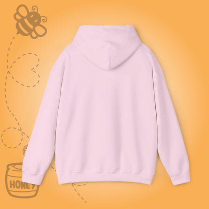 Bee Happy Sweet As Honey  Honeycomb Word Art Design Hoodie Sweatshirt