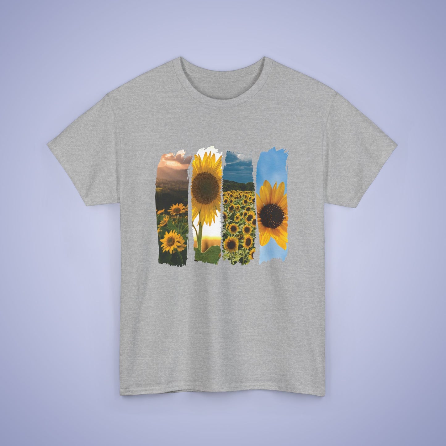 Sunflower Lover Spring Brush Stroke Photographic Unisex Oversized T Shirt