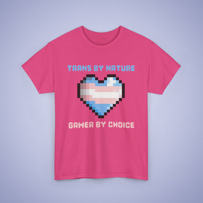 Trans By Nature Gamer By Choice LGBT Pride Month Matching  T Shirt Unisex