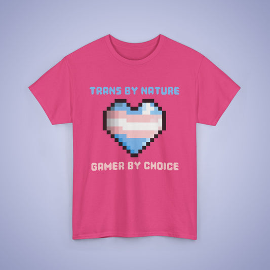 Trans By Nature Gamer By Choice LGBT Pride Month Matching  T Shirt Unisex