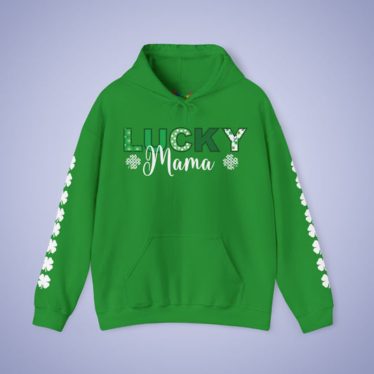 Lucky Mama St Patricks Day Green Unisex Hoodie Sweatshirt