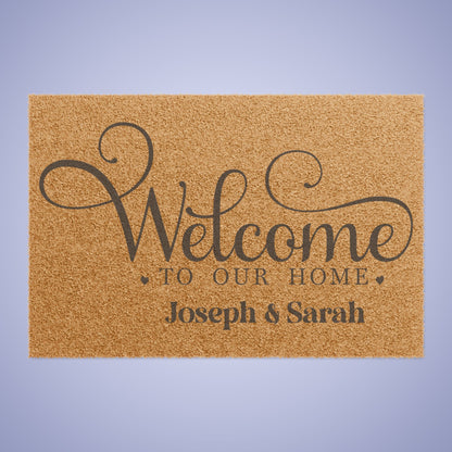 Welcome To Our Home Personalized Door Mat