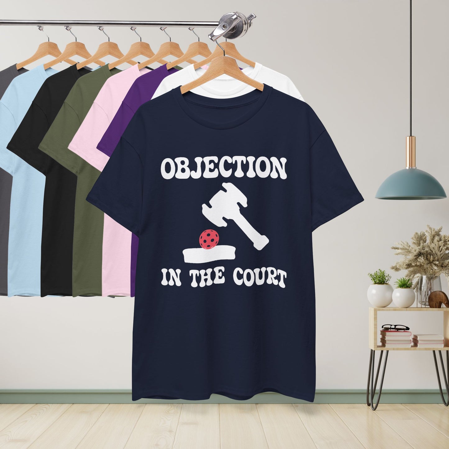 Objection in the Court Funny Lawyer Judge Pickleball T Shirt White Graphic Design