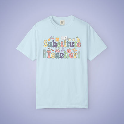 Substitute Teacher T Shirt Retro Comfort Colors Unisex Back to School