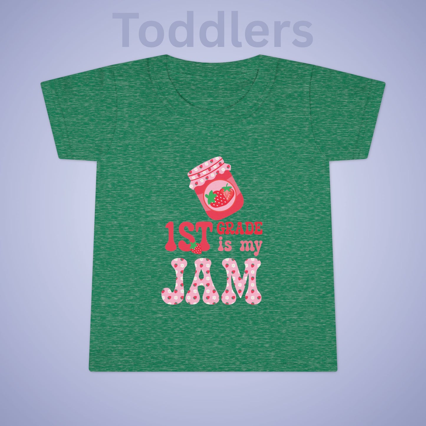 First Grade is my Jam Strawberry Kids Cotton T Shirt Back To School Toddler