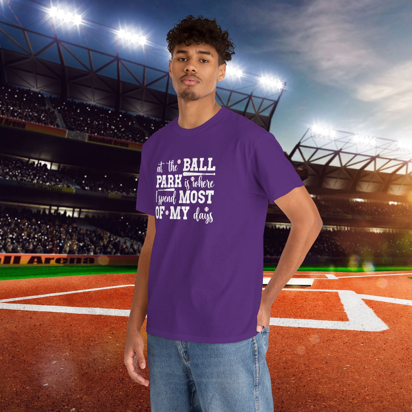 At The Ball Park Word Art Text Baseball Unisex T Shirt