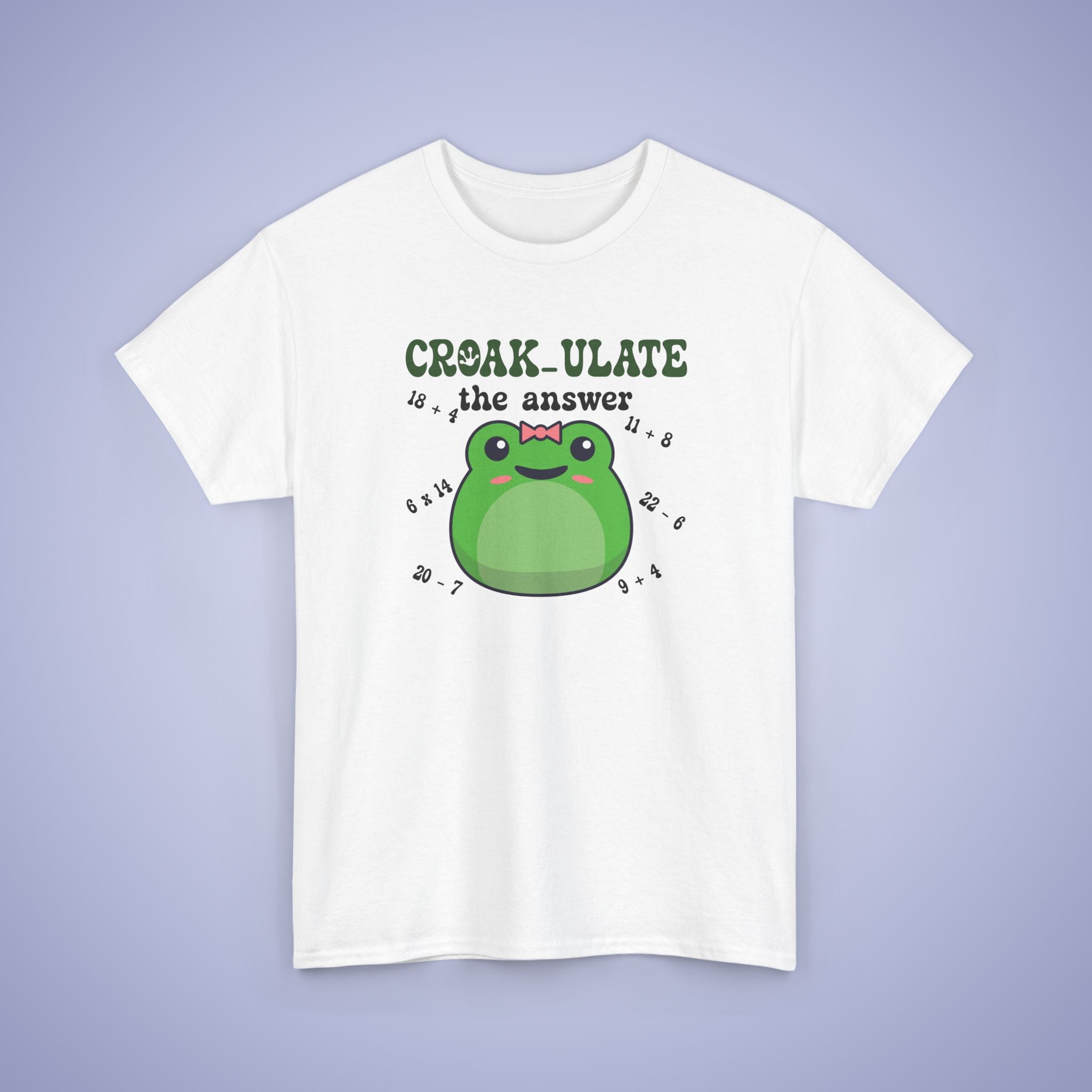 Croak-Ulate the Answer Graphic Tee Frog Lover Funny Maths Unisex T Shirt