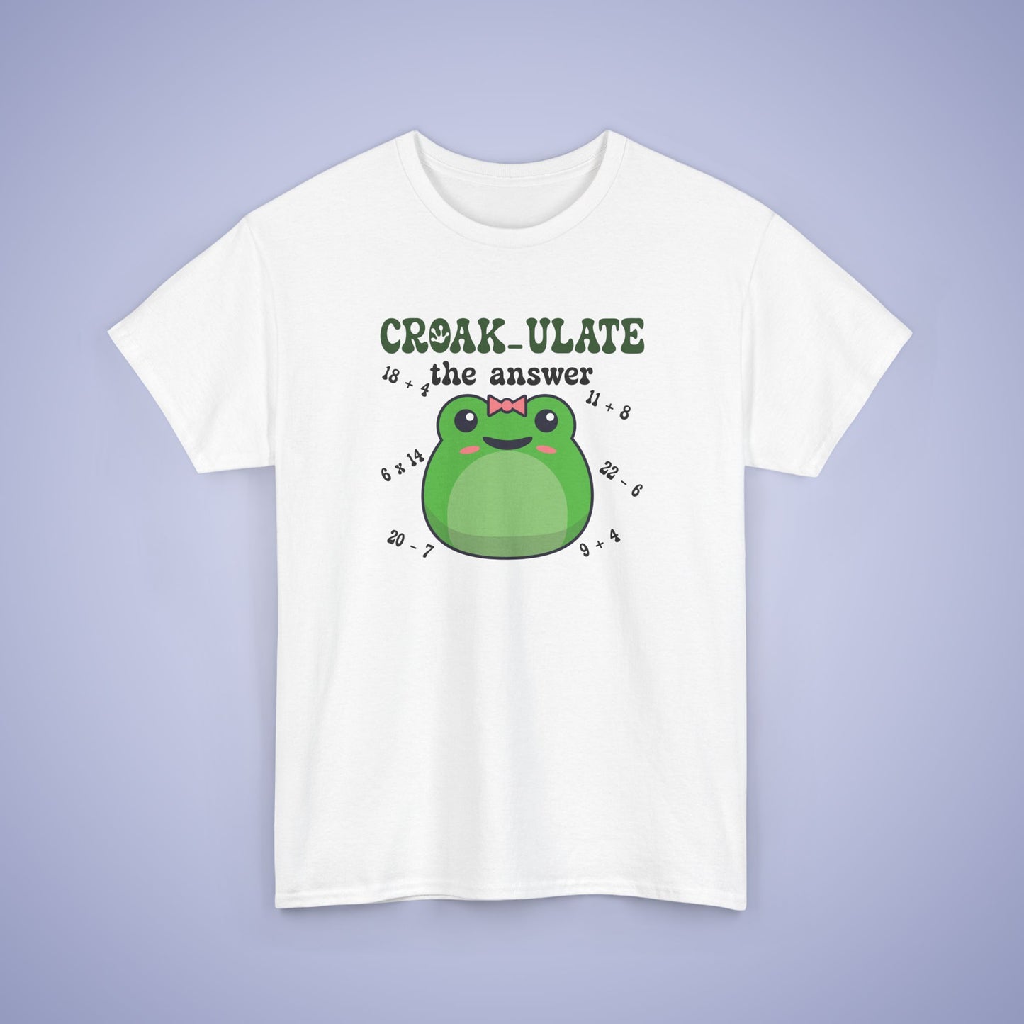 Croak-Ulate the Answer Graphic Tee Frog Lover Funny Maths Unisex T Shirt