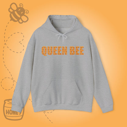 Queen Bee Sweet As Honey  Honeycomb Word Art Design Hoodie Sweatshirt