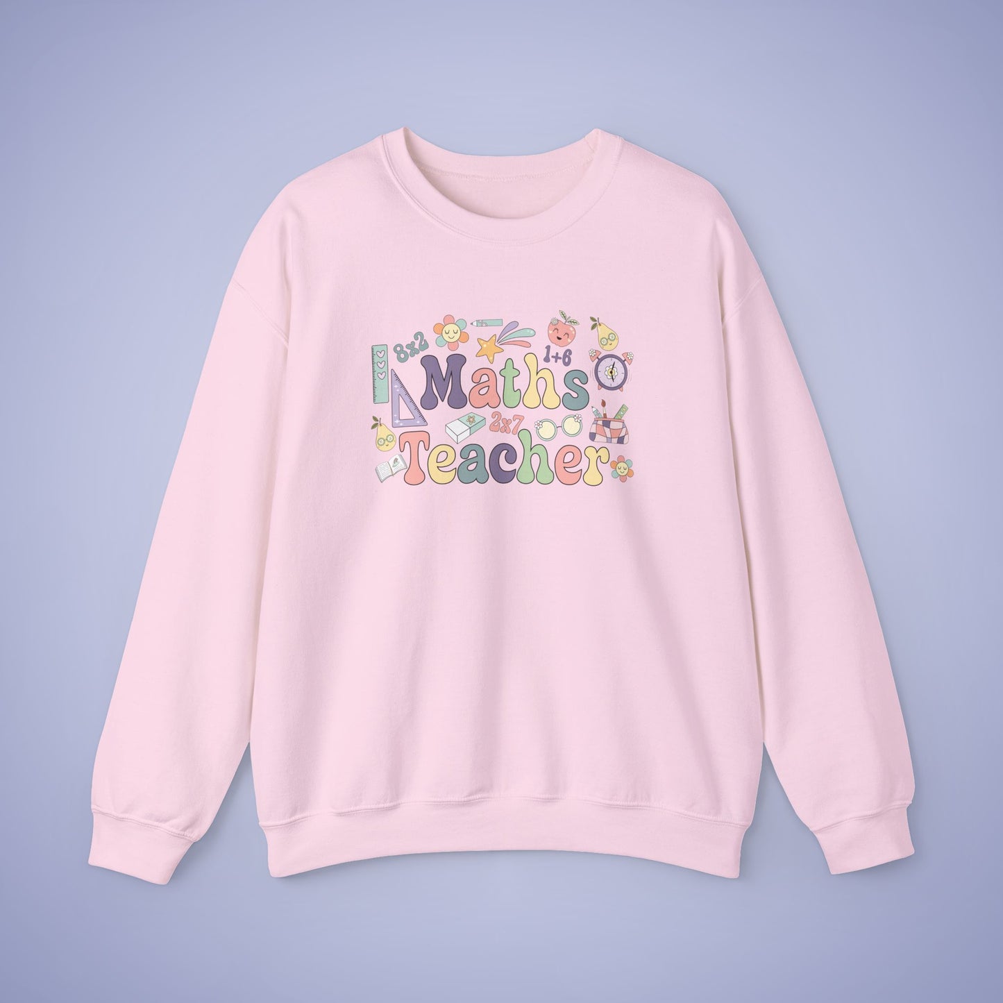 Maths Teacher Crewneck Sweatshirt Retro Unisex Back to School