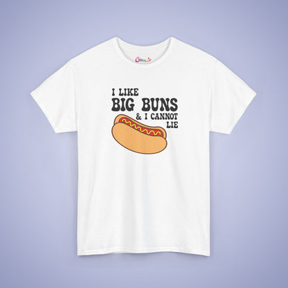 I like Big Buns and I Cannot Lie Funny Hot Dog T-Shirt | Hot Dog Lover Gift Black