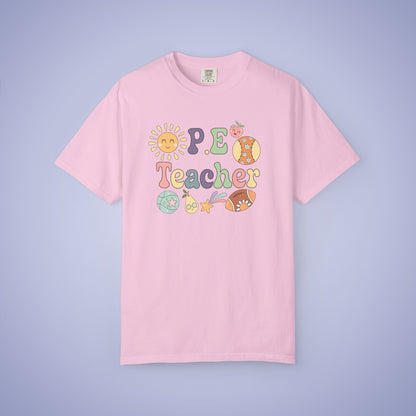 P.E Sports Teacher T Shirt Retro Comfort Colors Unisex Back to School