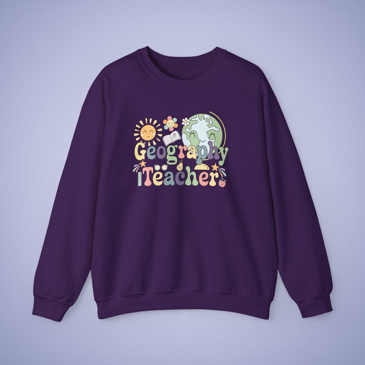 Geography Teacher Crewneck Sweatshirt Retro Unisex Back to School