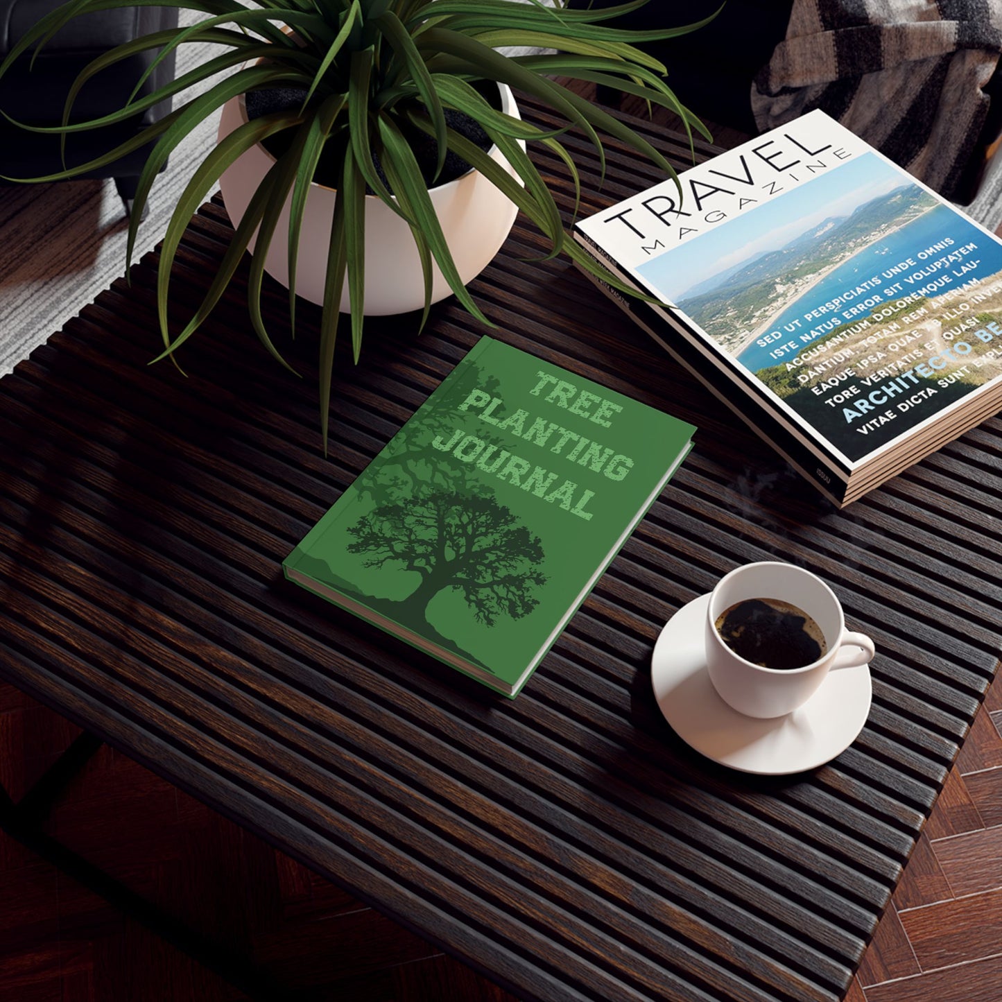 Tree Planting Journal Earth Day Hard Backed Notebook