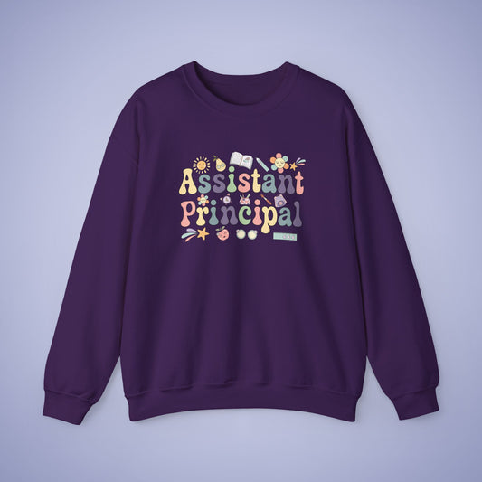 Assistant Principal Teacher Crewneck Sweatshirt Retro Unisex Back to School