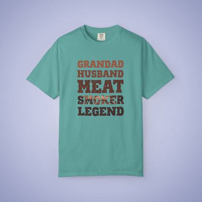 Grandad Husband Meat Smoker Legend Comfort Colors Mens T Shirt Fathers Day Gift