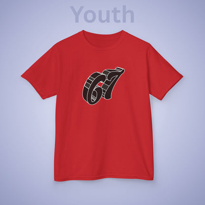 Black Word Art 67 Tee Fun Trending Kids Cotton T Shirt Six Seven Youth