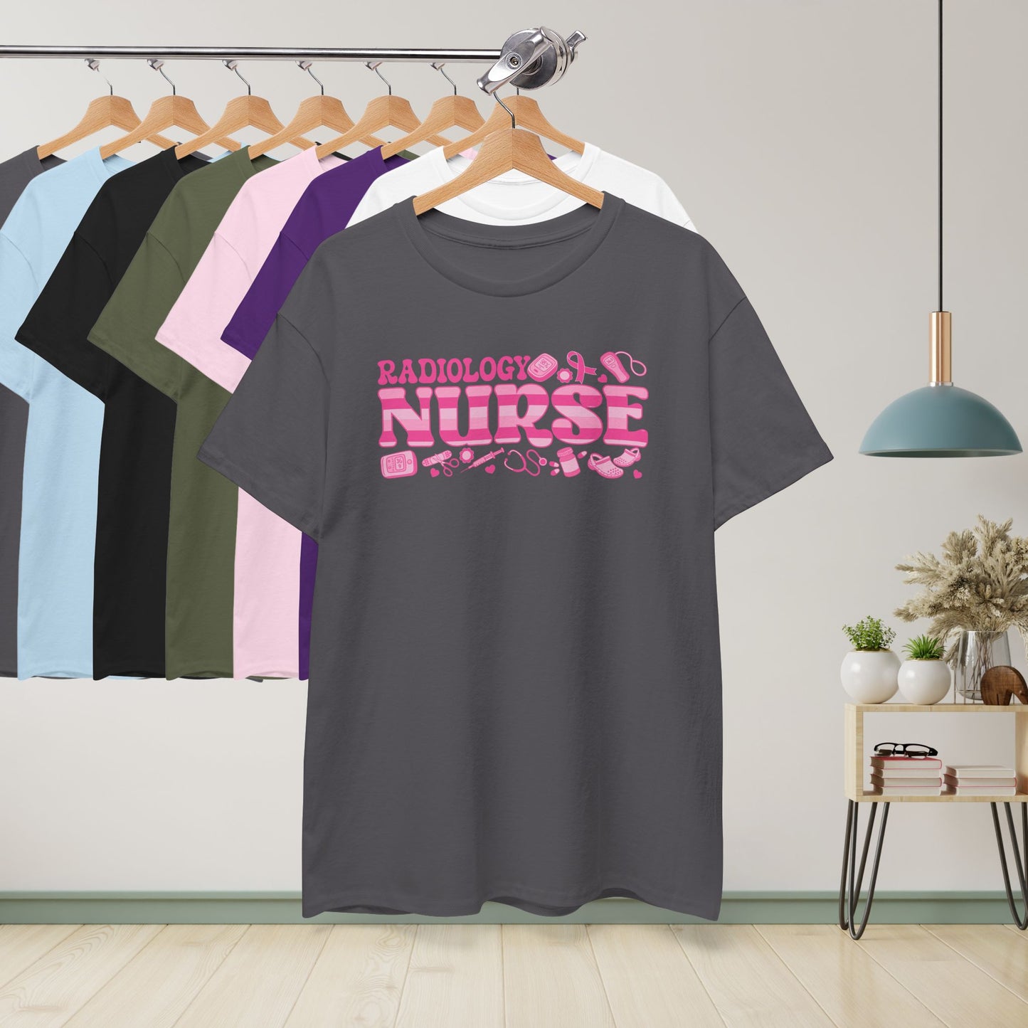 Radiology Nurse Doodle Art Breast Cancer Support Doctor Nurse Unisex T Shirt