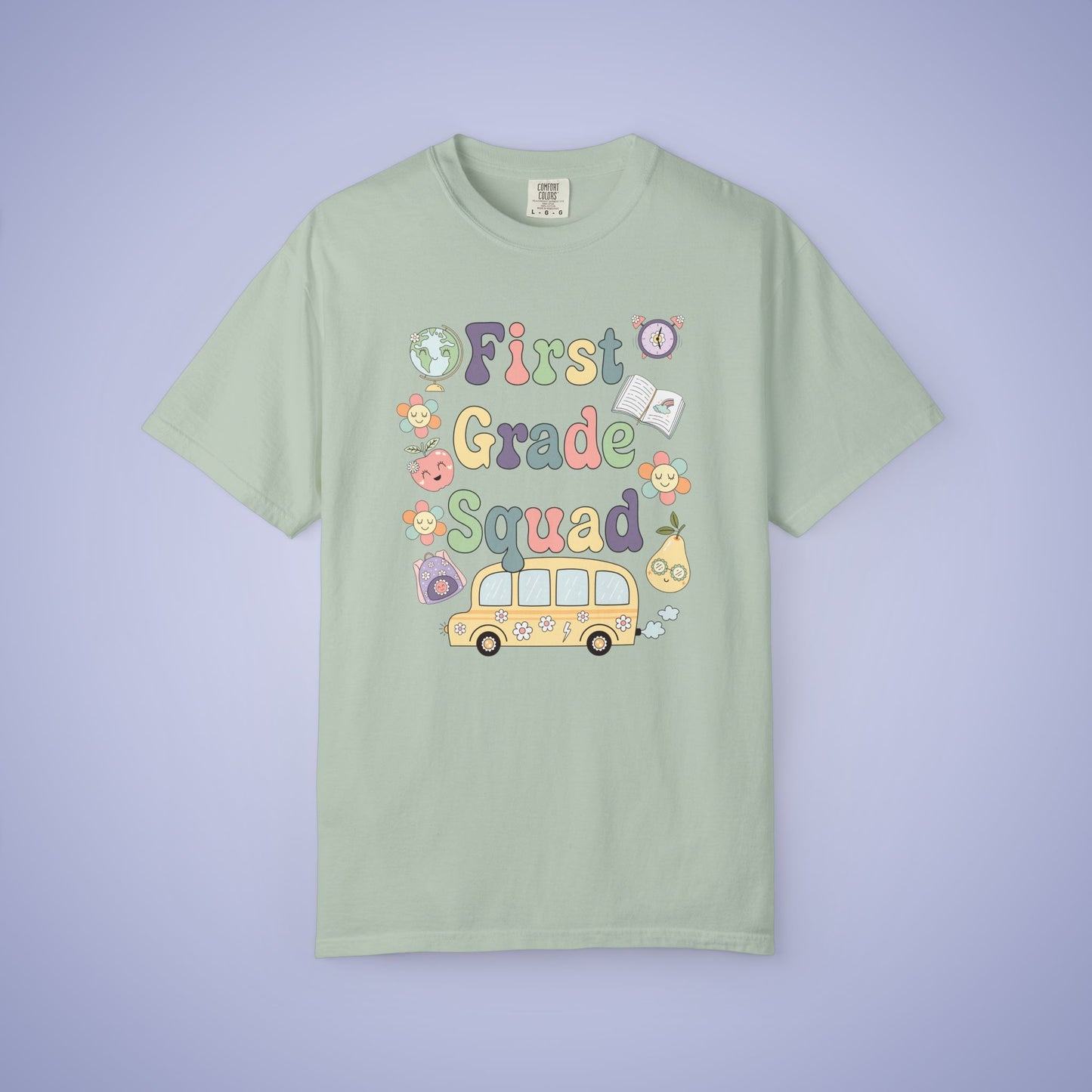 First Grade Squad Retro Fun Teacher T Shirt Comfort Colors Unisex Back to School
