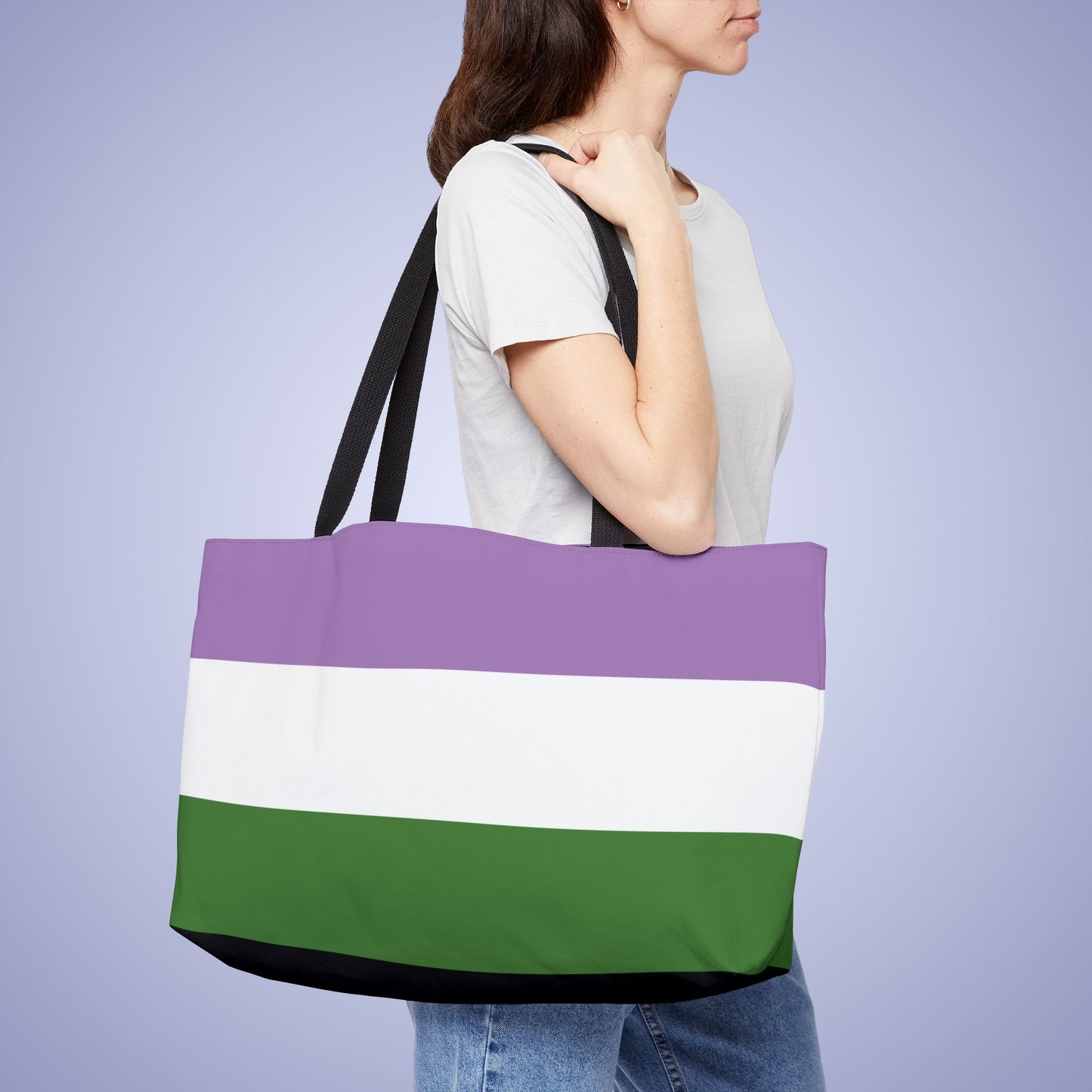 Gender Queer Pride Month Weekender Large Beach Bag Tote