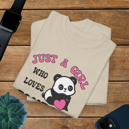 Just a Girl Who Loves Pandas National Panda Day Unisex T Shirt