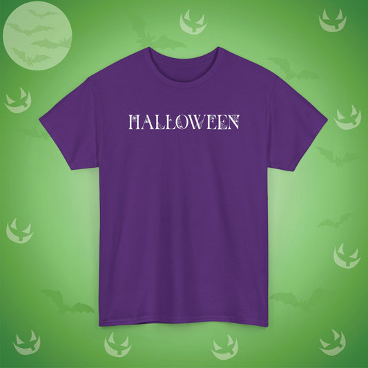 Halloween Spider Word Art White Unisex T Shirt