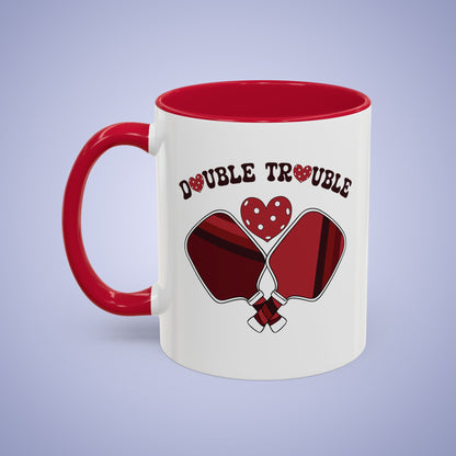 Double Trouble Pickleball Mug | Colorful Pickleball Couple Gift